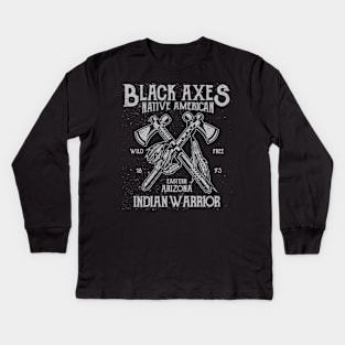 Black Axes Kids Long Sleeve T-Shirt